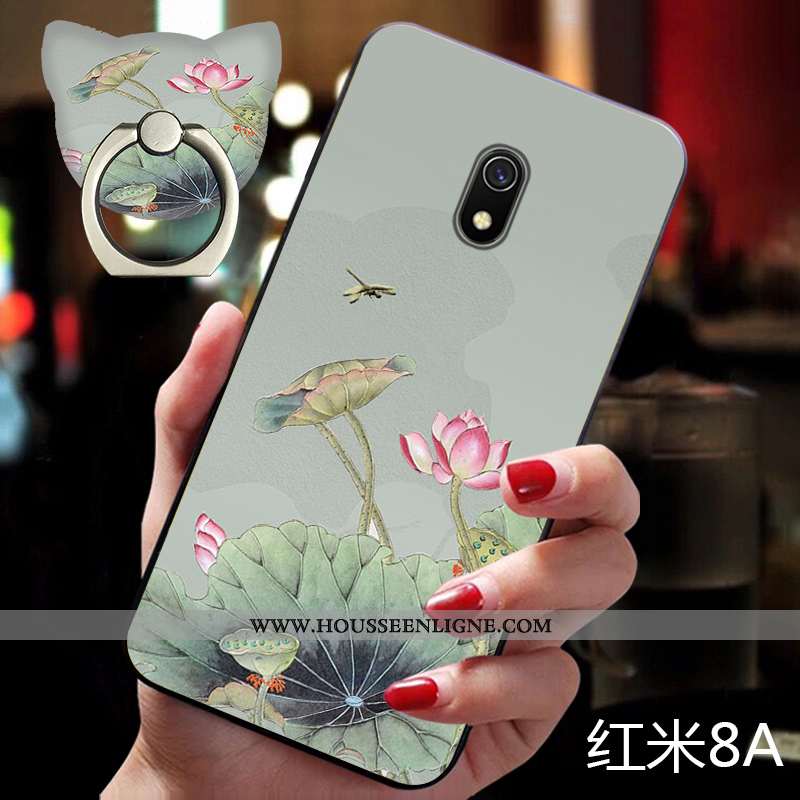 Étui Xiaomi Redmi 8a Vintage Ultra Coque Téléphone Portable Rose Silicone Personnalité