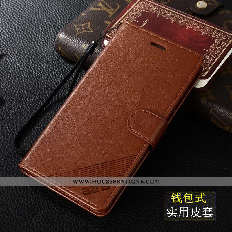 Étui Xiaomi Redmi 9 Cuir Protection Clamshell Incassable Tout Compris Coque Téléphone Portable Marro