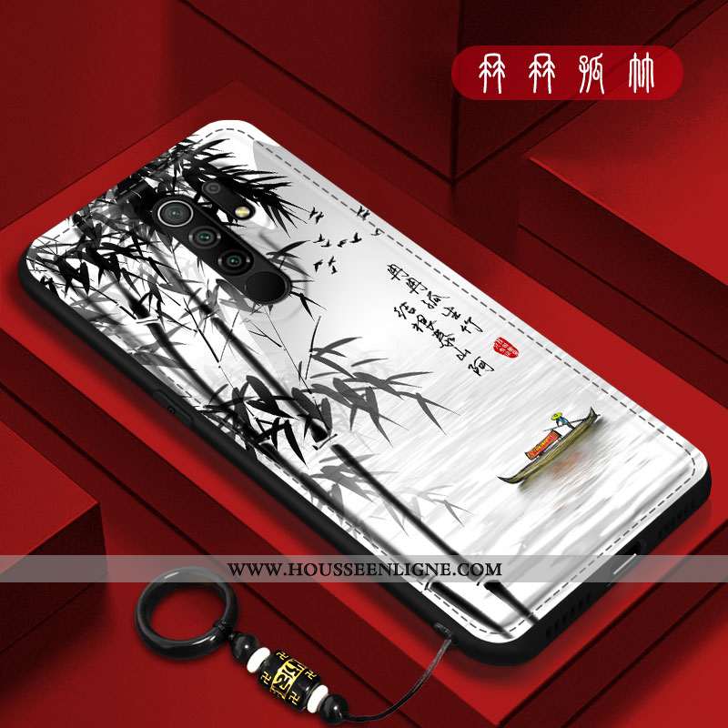 Étui Xiaomi Redmi 9 Original Tendance Petit Tout Compris Cuir Style Chinois Créatif Rouge