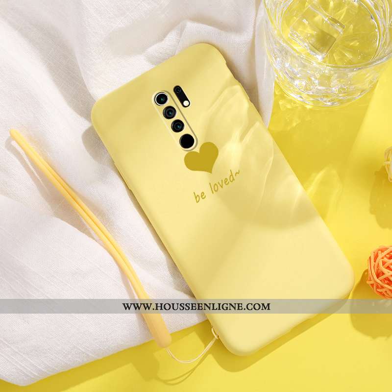 Étui Xiaomi Redmi 9 Protection Ornements Suspendus Petit Rouge Silicone Amoureux Incassable