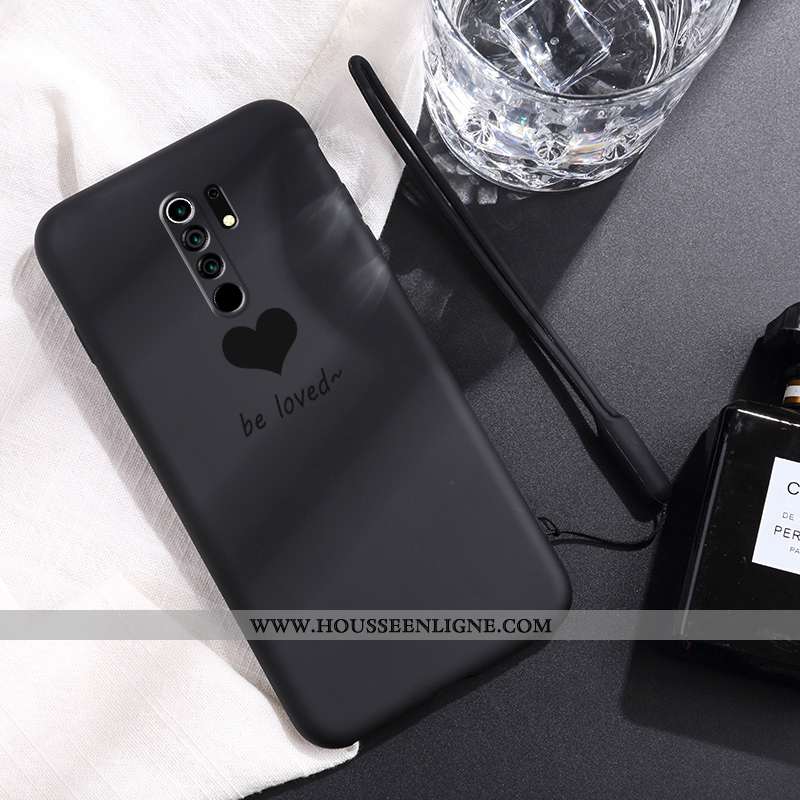 Étui Xiaomi Redmi 9 Protection Ornements Suspendus Petit Rouge Silicone Amoureux Incassable