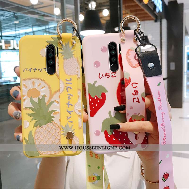 Étui Xiaomi Redmi 9 Tendance Silicone Protection Net Rouge Fruit Petit Jaune