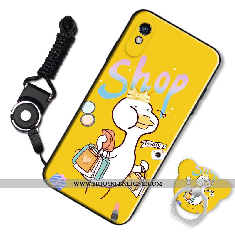 Étui Xiaomi Redmi 9a Fluide Doux Silicone Blanc Téléphone Portable Charmant Amoureux Coque Blanche