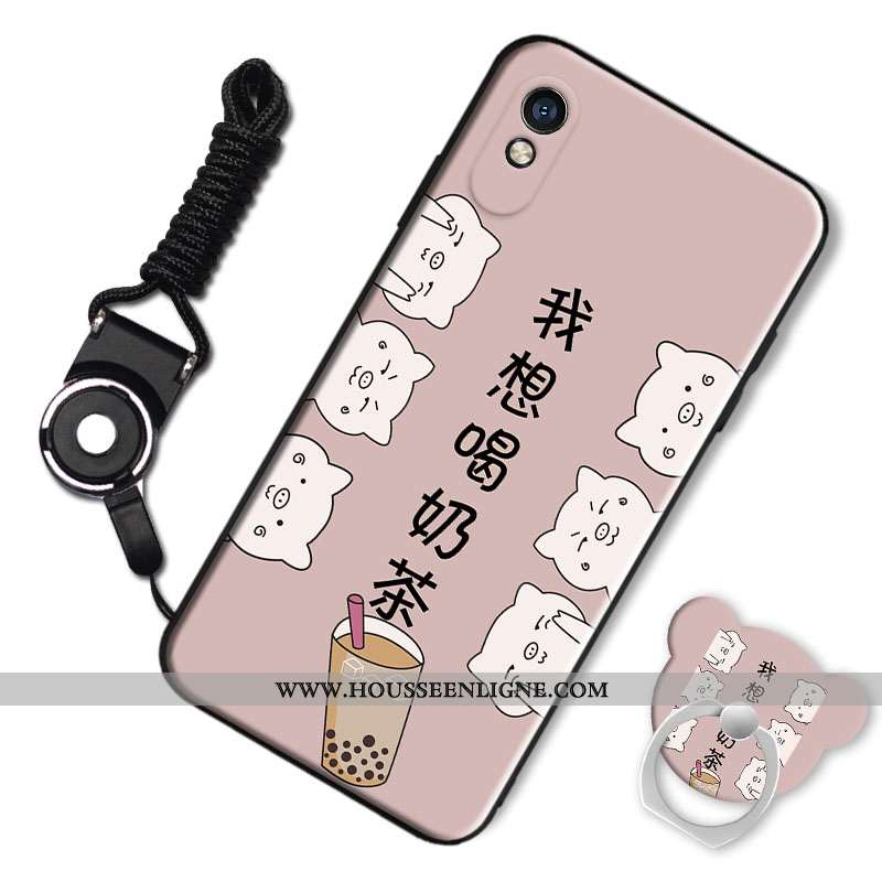 Étui Xiaomi Redmi 9a Fluide Doux Silicone Blanc Téléphone Portable Charmant Amoureux Coque Blanche