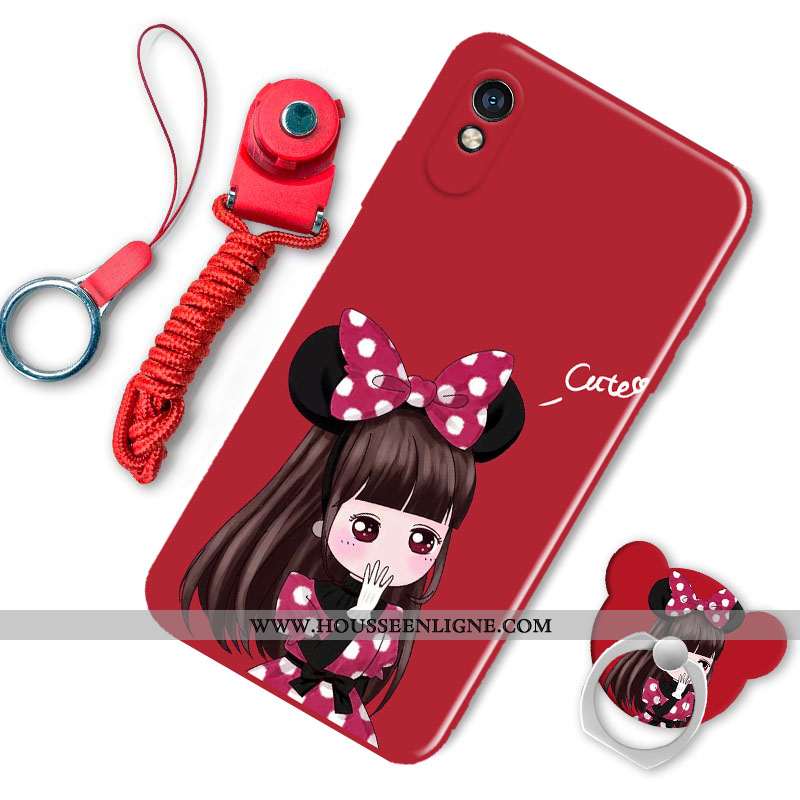 Étui Xiaomi Redmi 9a Fluide Doux Silicone Blanc Téléphone Portable Charmant Amoureux Coque Blanche