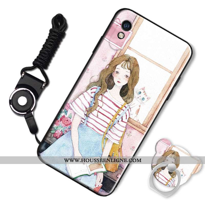 Étui Xiaomi Redmi 9a Fluide Doux Silicone Blanc Téléphone Portable Charmant Amoureux Coque Blanche