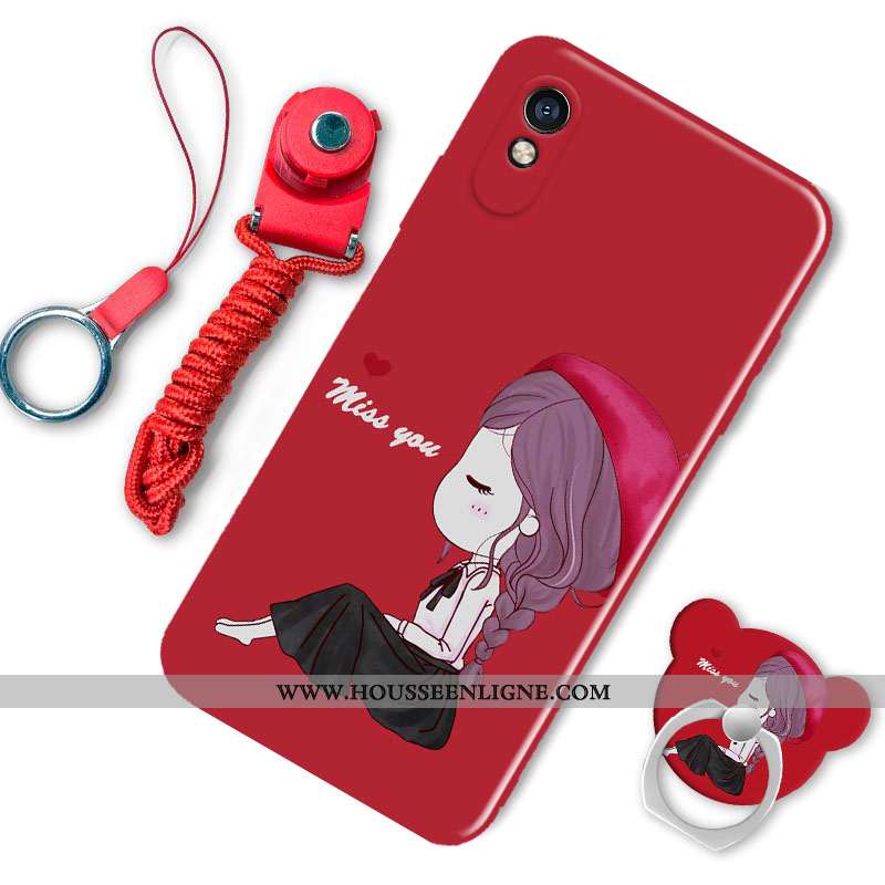 Étui Xiaomi Redmi 9a Fluide Doux Silicone Blanc Téléphone Portable Charmant Amoureux Coque Blanche