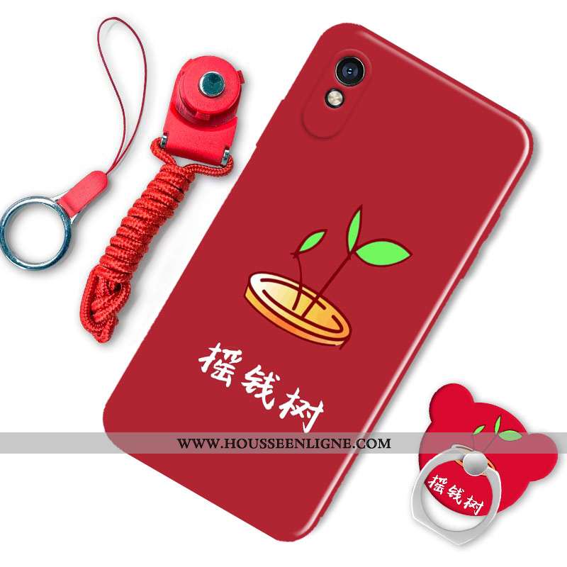 Étui Xiaomi Redmi 9a Fluide Doux Silicone Blanc Téléphone Portable Charmant Amoureux Coque Blanche