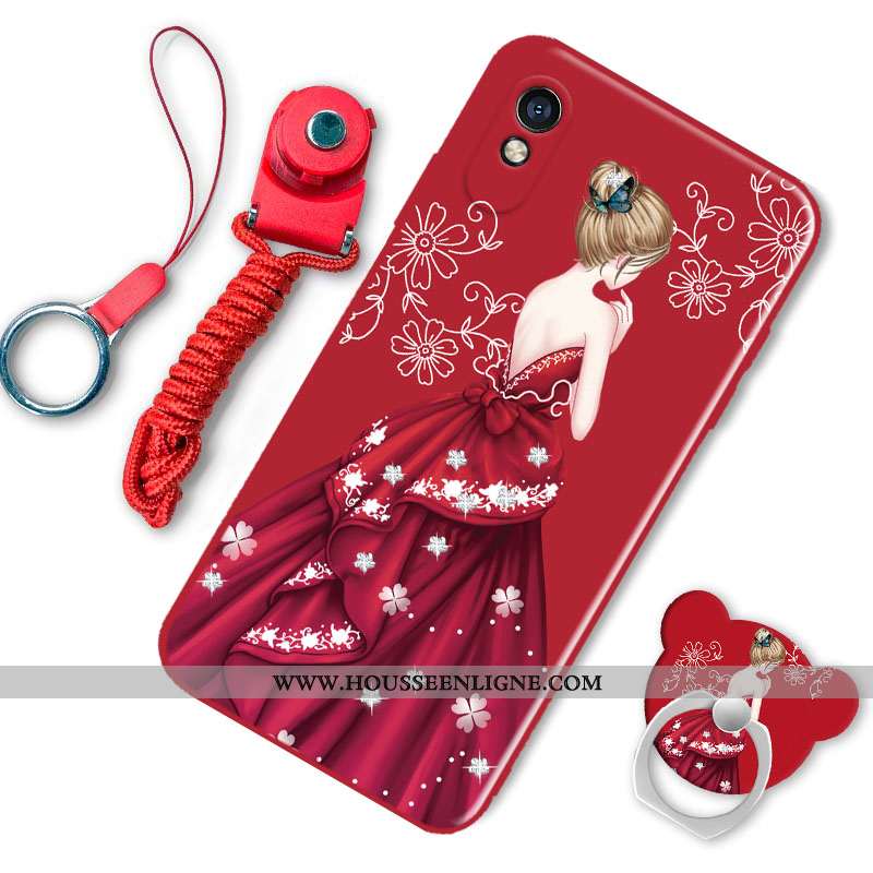 Étui Xiaomi Redmi 9a Fluide Doux Silicone Blanc Téléphone Portable Charmant Amoureux Coque Blanche
