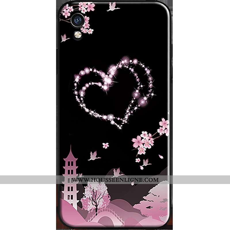 Étui Xiaomi Redmi 9a Fluide Doux Silicone Blanc Téléphone Portable Charmant Amoureux Coque Blanche