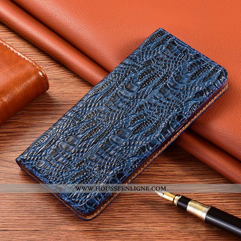 Étui Xiaomi Redmi 9a Protection Cuir Véritable Coque Rouge Téléphone Portable Incassable Noir