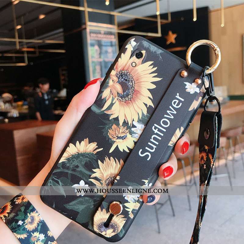 Étui Xiaomi Redmi 9a Protection Délavé En Daim Légère Petit Ornements Suspendus Fluide Doux Cou Susp