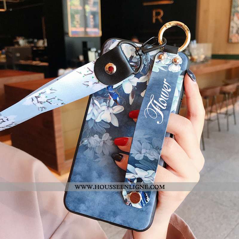 Étui Xiaomi Redmi 9a Protection Délavé En Daim Légère Petit Ornements Suspendus Fluide Doux Cou Susp