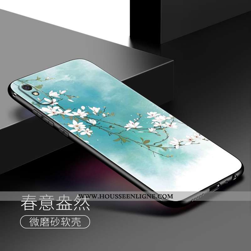 Étui Xiaomi Redmi 9a Silicone Délavé En Daim Rose Frais Petit Coque Simple
