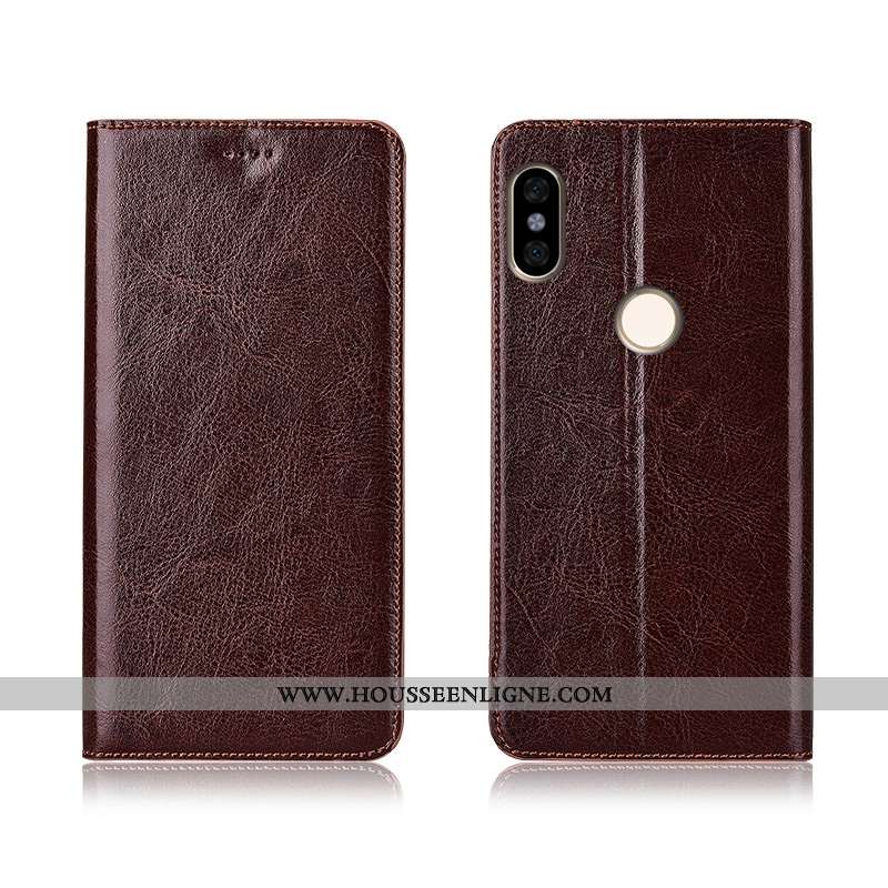 Étui Xiaomi Redmi Note 6 Pro Cuir Modèle Fleurie Tout Compris Coque Incassable Petit Protection Véri