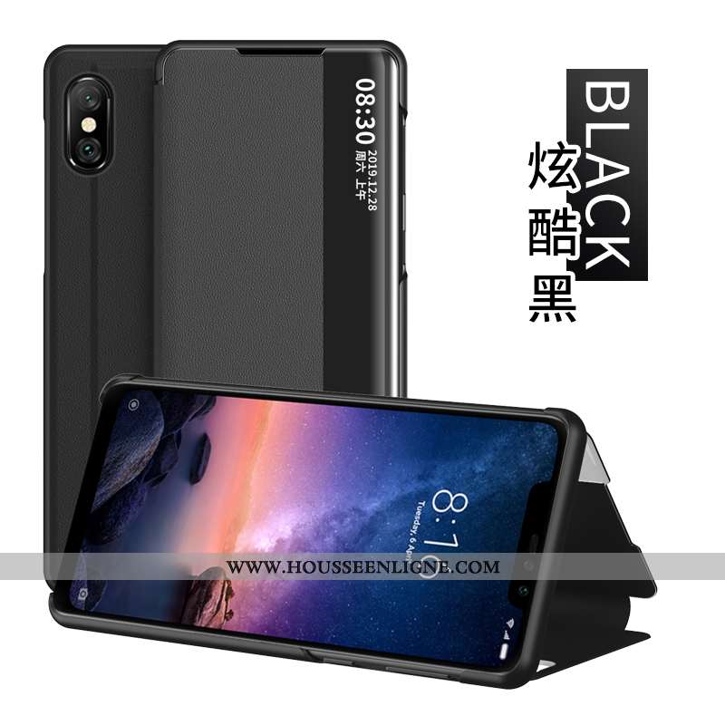 Étui Xiaomi Redmi Note 6 Pro Cuir Plier Rouge Windows Housse Coque