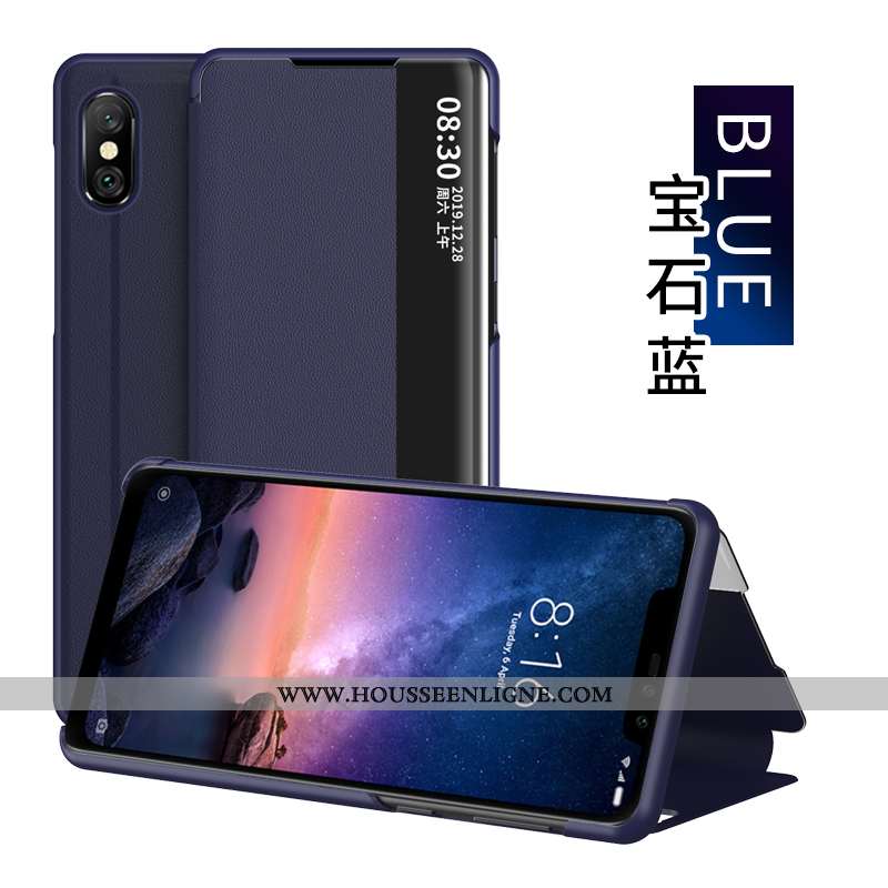 Étui Xiaomi Redmi Note 6 Pro Cuir Plier Rouge Windows Housse Coque