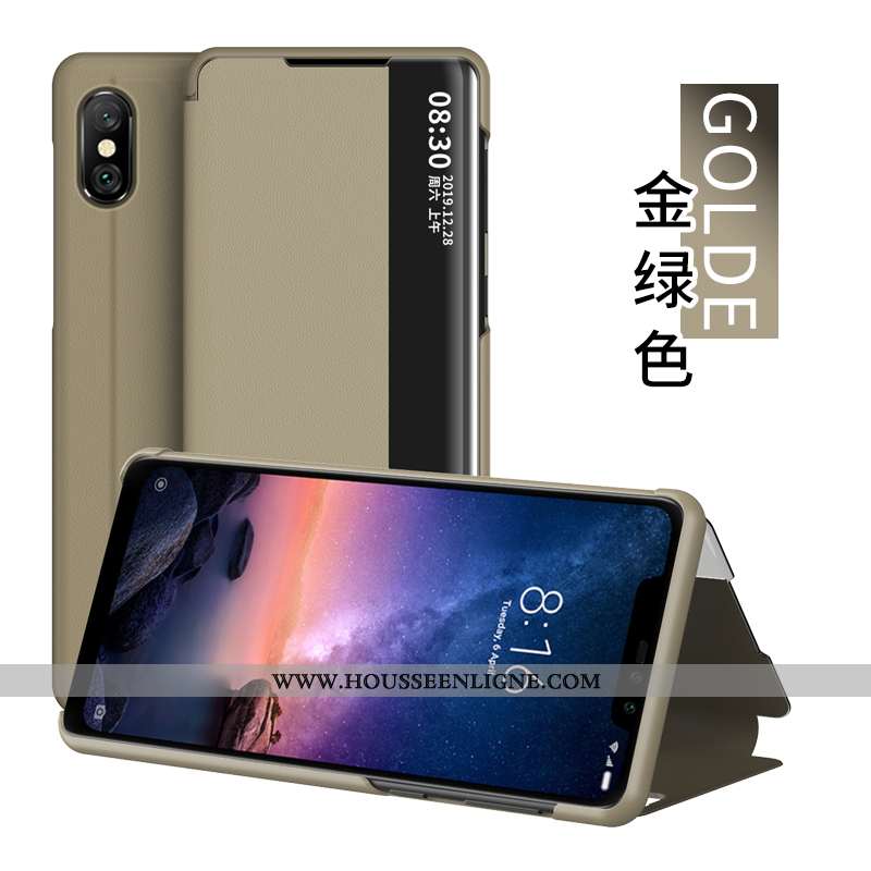 Étui Xiaomi Redmi Note 6 Pro Cuir Plier Rouge Windows Housse Coque