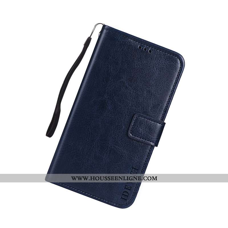 Étui Xiaomi Redmi Note 6 Pro Cuir Protection Portefeuille Rouge Housse Support Marron