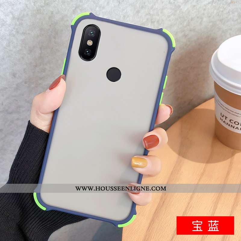 Étui Xiaomi Redmi Note 6 Pro Protection Délavé En Daim Petit Incassable Tout Compris Noir Rouge