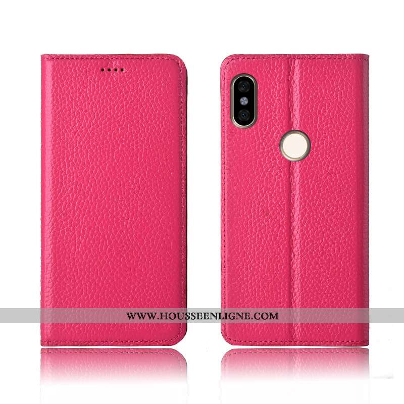 Étui Xiaomi Redmi Note 6 Pro Silicone Protection Petit Rouge Coque Fluide Doux Rose