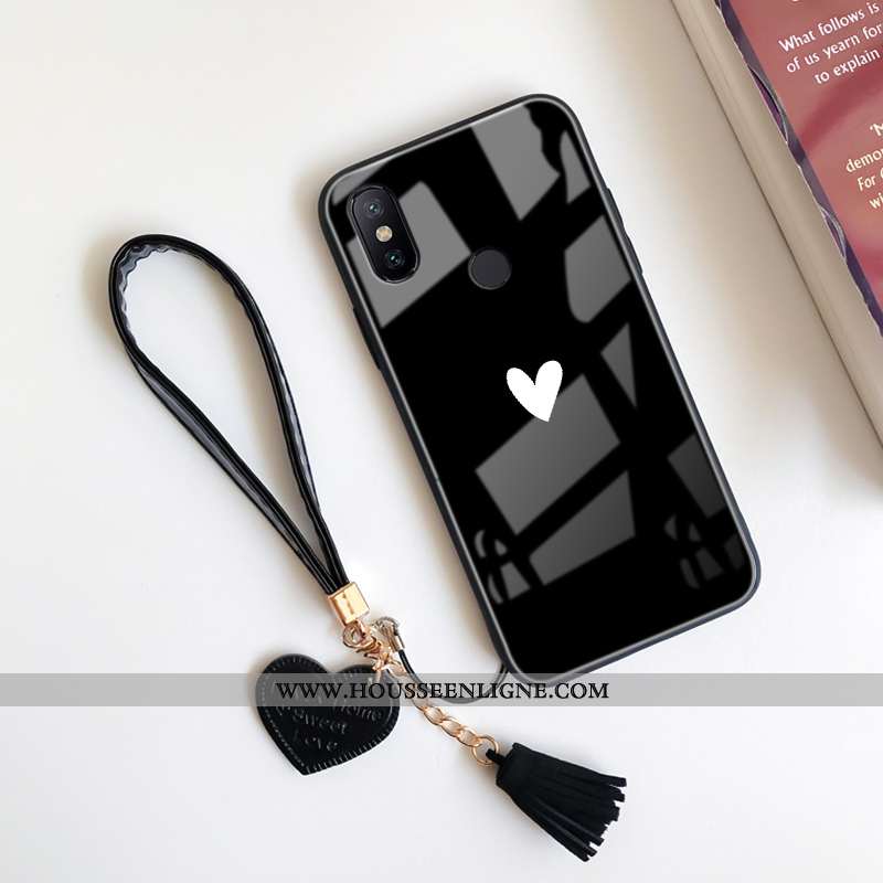 Étui Xiaomi Redmi Note 6 Pro Verre Tendance Petit Téléphone Portable Incassable Rouge