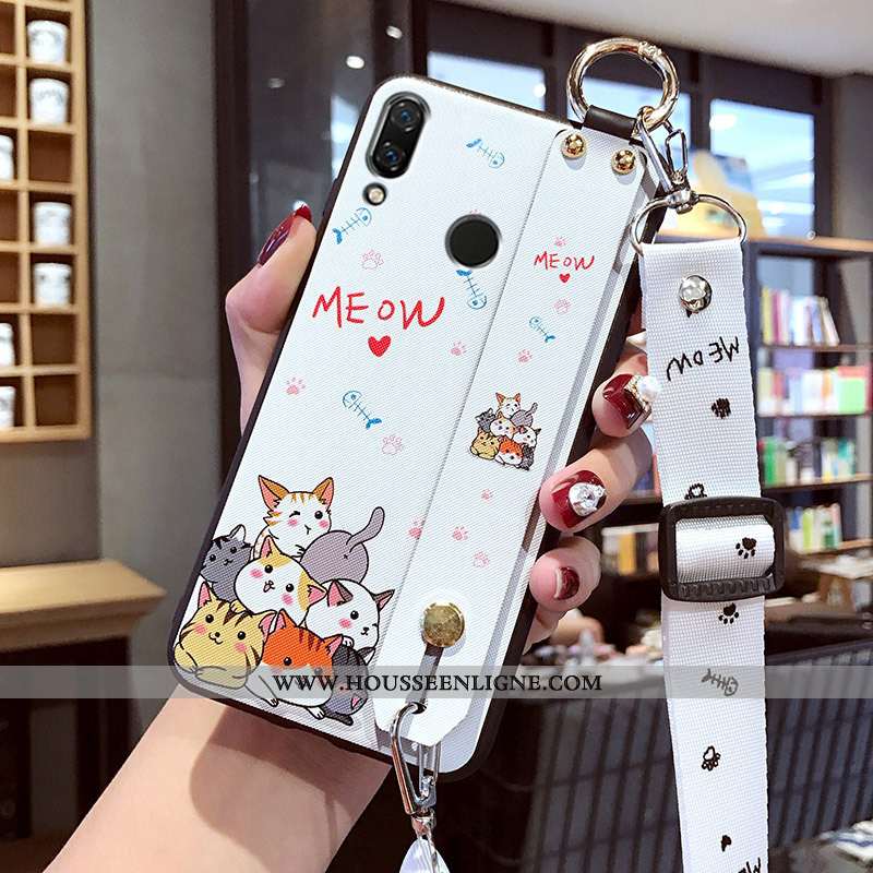 Étui Xiaomi Redmi Note 7 Dessin Animé Fluide Doux Rose Net Rouge Silicone Incassable