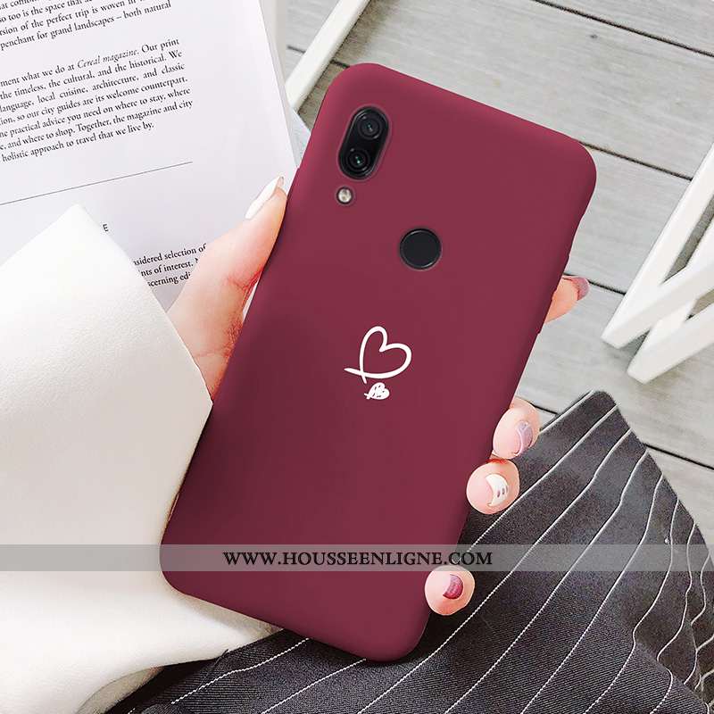 Étui Xiaomi Redmi Note 7 Dessin Animé Ultra Incassable Tendance Net Rouge Légère Silicone Rose