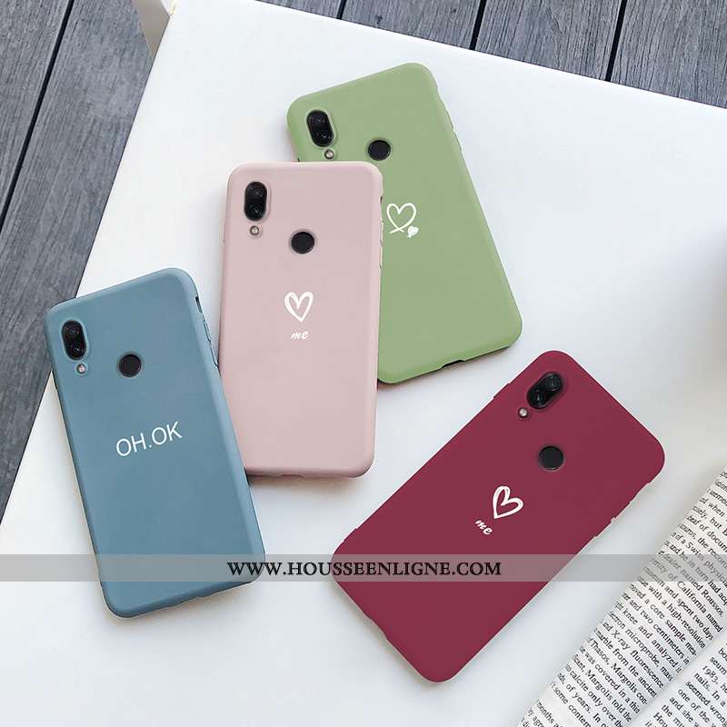 Étui Xiaomi Redmi Note 7 Dessin Animé Ultra Incassable Tendance Net Rouge Légère Silicone Rose