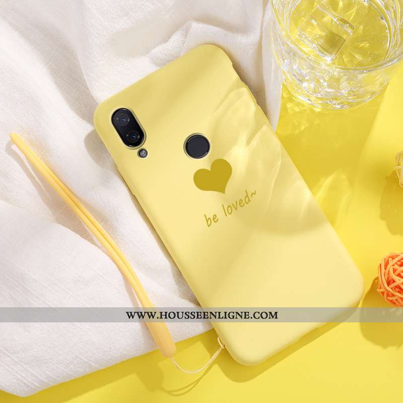 Étui Xiaomi Redmi Note 7 Mode Protection Petit Créatif Tendance Coque En Silicone Nouveau Jaune