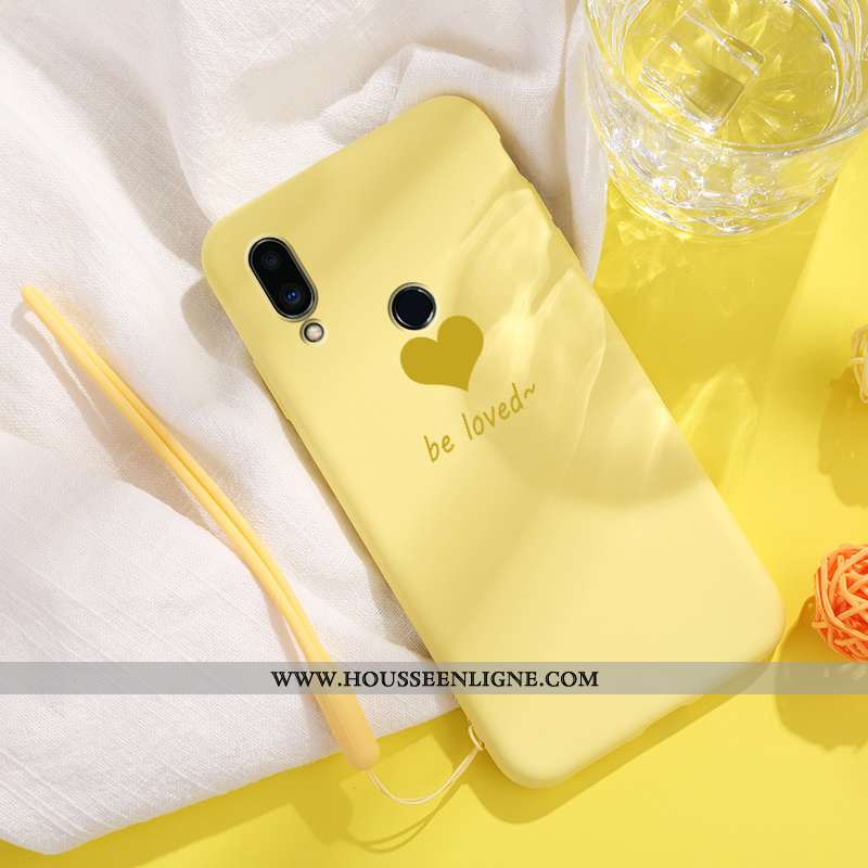 Étui Xiaomi Redmi Note 7 Mode Protection Petit Créatif Tendance Coque En Silicone Nouveau Jaune