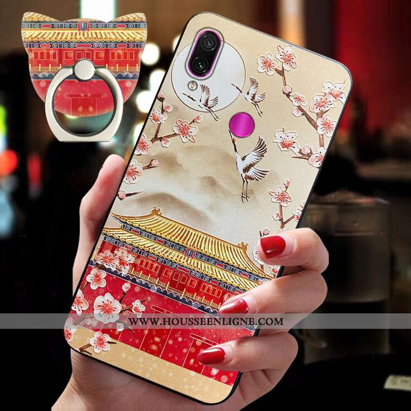 Étui Xiaomi Redmi Note 7 Personnalité Vintage Silicone Tendance Protection Style Chinois Fluide Doux