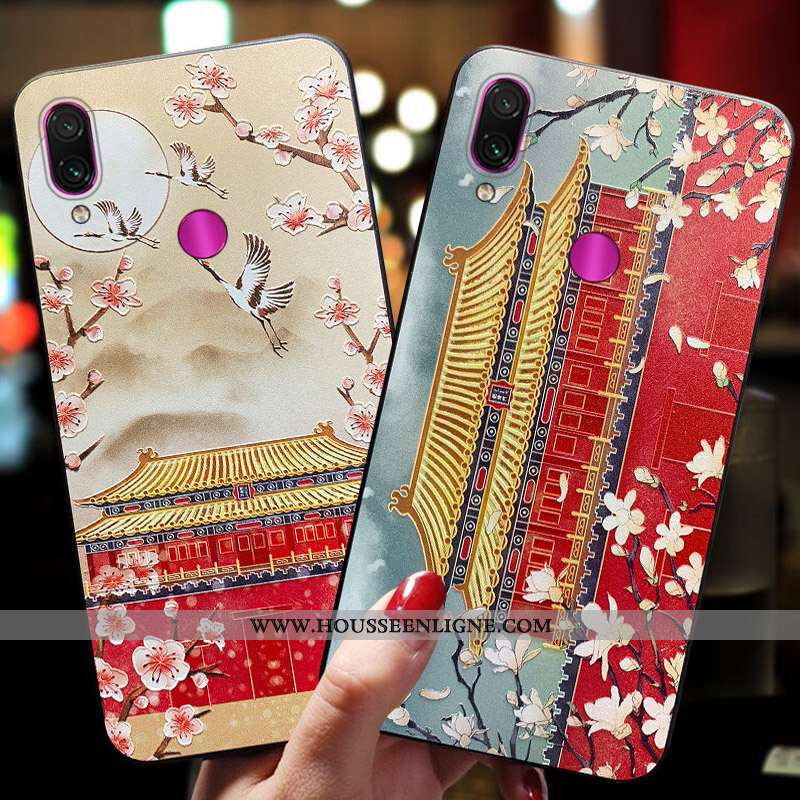 Étui Xiaomi Redmi Note 7 Personnalité Vintage Silicone Tendance Protection Style Chinois Fluide Doux