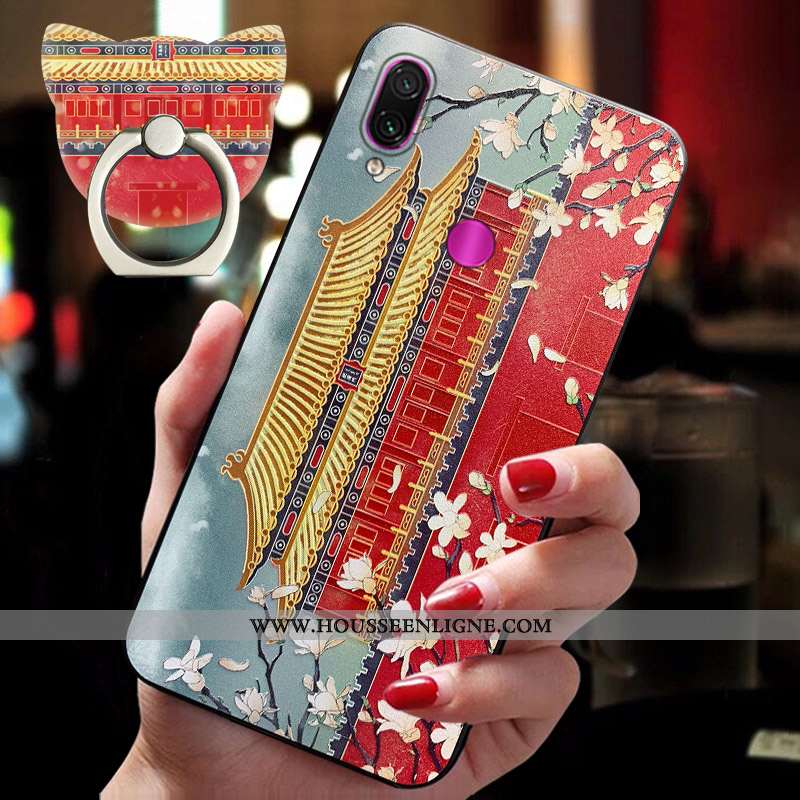 Étui Xiaomi Redmi Note 7 Personnalité Vintage Silicone Tendance Protection Style Chinois Fluide Doux