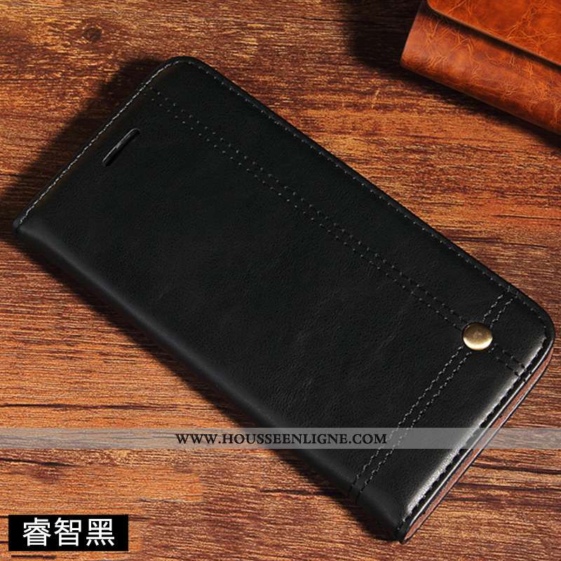 Étui Xiaomi Redmi Note 7 Protection Cuir Véritable Tout Compris Vent Rouge Téléphone Portable Coque 
