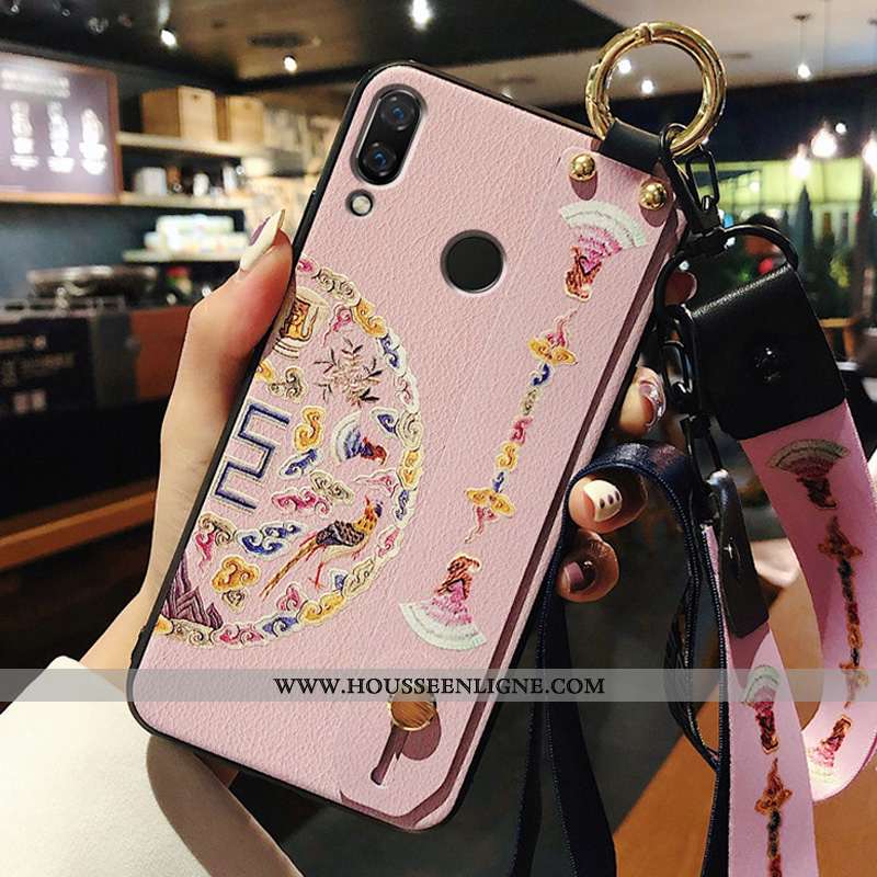 Étui Xiaomi Redmi Note 7 Protection Tendance Rouge Tout Compris Téléphone Portable Coque Rose