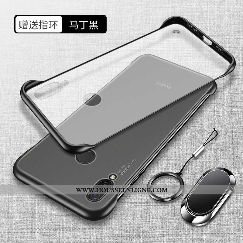 Étui Xiaomi Redmi Note 7 Tendance Légère Protection Délavé En Daim Rouge Difficile Bleu
