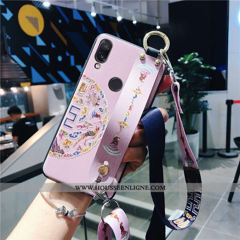 Étui Xiaomi Redmi Note 7 Ultra Tendance Nouveau Fluide Doux Protection Incassable Rose