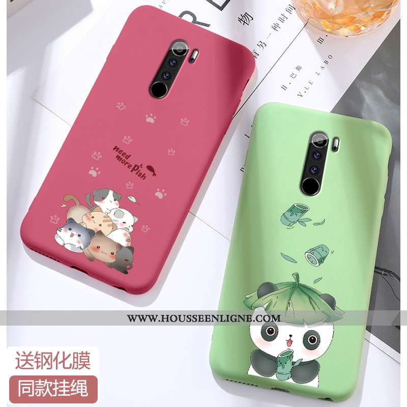 Étui Xiaomi Redmi Note 8 Pro Créatif Dessin Animé Silicone Petit Net Rouge Tout Compris Fluide Doux