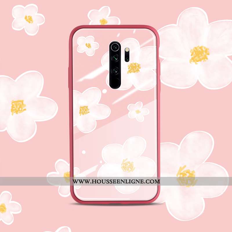 Étui Xiaomi Redmi Note 8 Pro Créatif Silicone Téléphone Portable Difficile Tout Compris Coque Rouge 