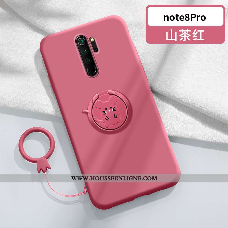 Étui Xiaomi Redmi Note 8 Pro Légère Fluide Doux Ornements Suspendus Anneau Protection Coque Tout Com