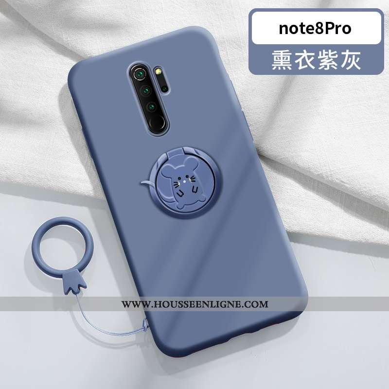 Étui Xiaomi Redmi Note 8 Pro Légère Fluide Doux Ornements Suspendus Anneau Protection Coque Tout Com
