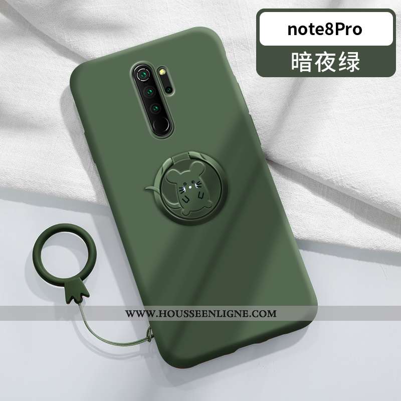Étui Xiaomi Redmi Note 8 Pro Légère Fluide Doux Ornements Suspendus Anneau Protection Coque Tout Com