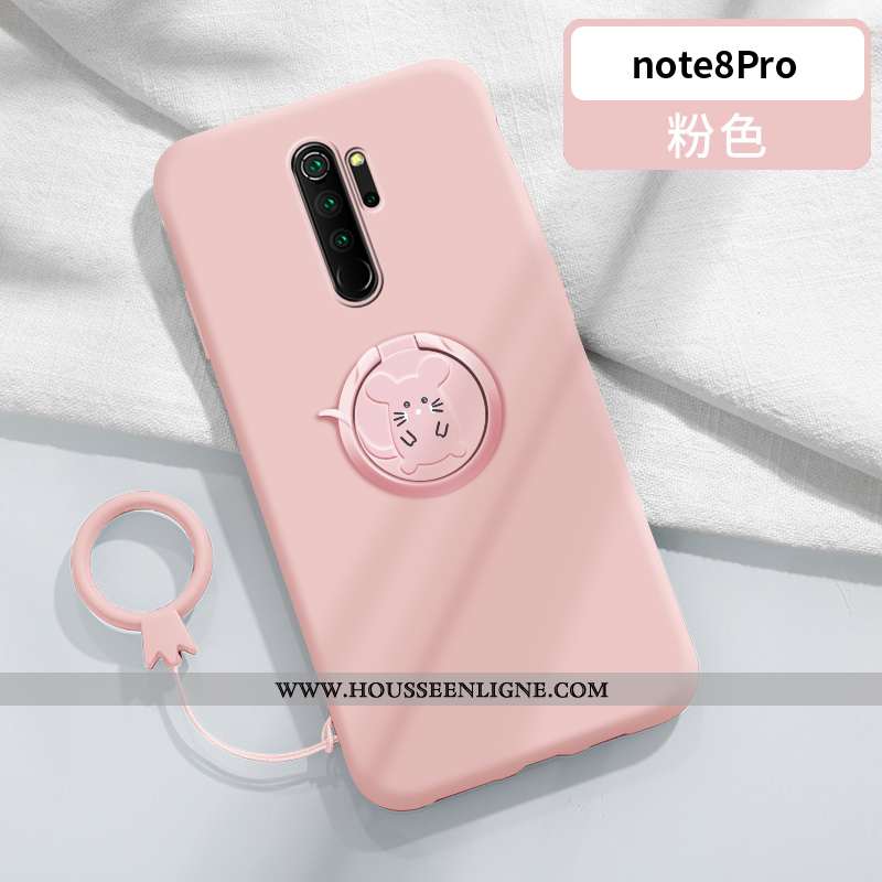 Étui Xiaomi Redmi Note 8 Pro Légère Fluide Doux Ornements Suspendus Anneau Protection Coque Tout Com