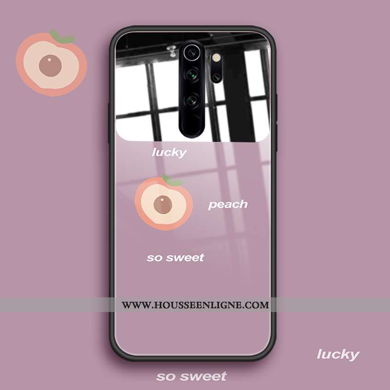 Étui Xiaomi Redmi Note 8 Pro Personnalité Créatif Maquillage Coque Incassable Rouge Fluide Doux Rose