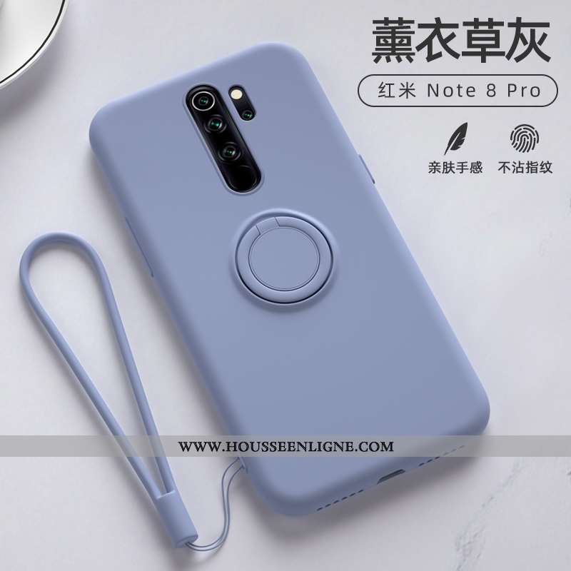 Étui Xiaomi Redmi Note 8 Pro Tendance Légère Support Téléphone Portable Délavé En Daim Silicone Nouv