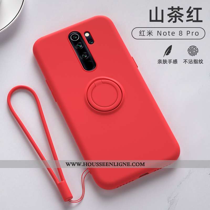 Étui Xiaomi Redmi Note 8 Pro Tendance Légère Support Téléphone Portable Délavé En Daim Silicone Nouv