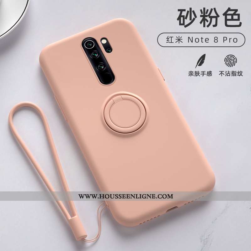 Étui Xiaomi Redmi Note 8 Pro Tendance Légère Support Téléphone Portable Délavé En Daim Silicone Nouv