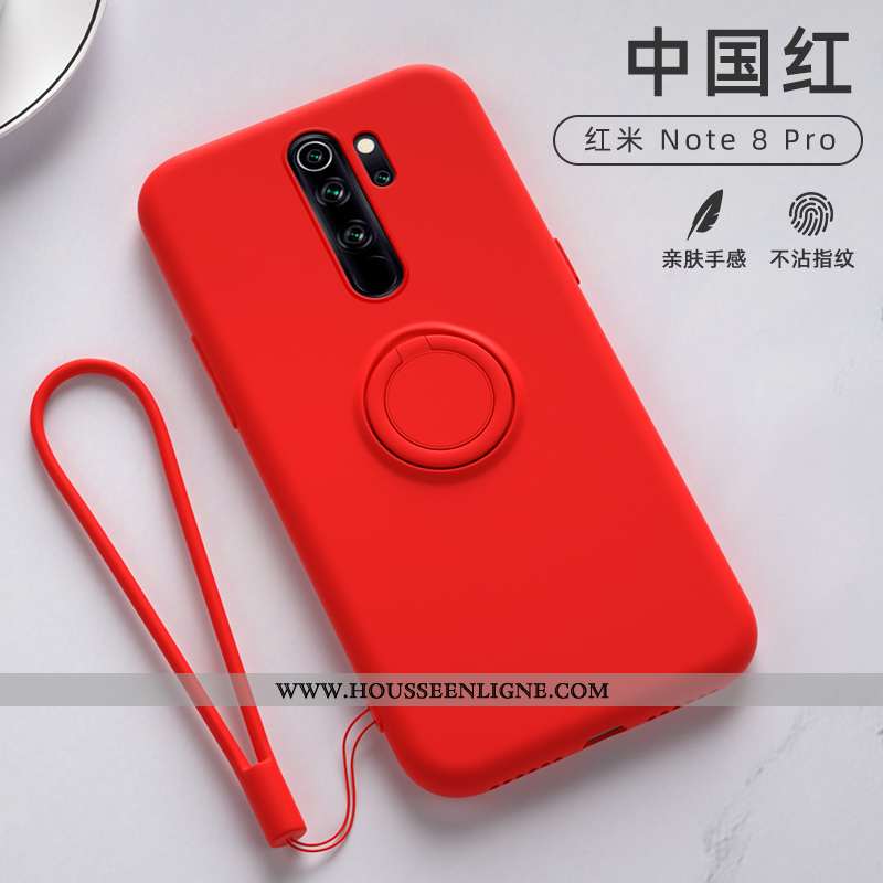 Étui Xiaomi Redmi Note 8 Pro Tendance Légère Support Téléphone Portable Délavé En Daim Silicone Nouv