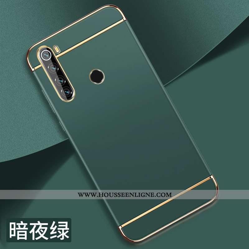Étui Xiaomi Redmi Note 8t Délavé En Daim Personnalité Vert Protection Légère Difficile Épissure Vert